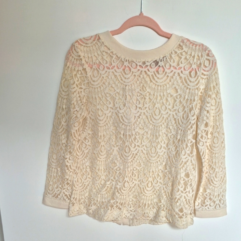 Banana Republic Beige Lace Top